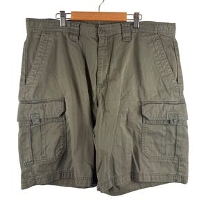 Columbia Cargo Shorts Mens 38 Olive Green Cotton Utility Outdoor AM4485